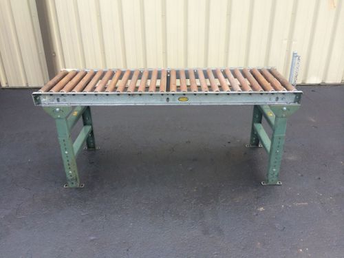 Hytrol 24” w x 72” l gravity case / box conveyor with h-stand legs for sale