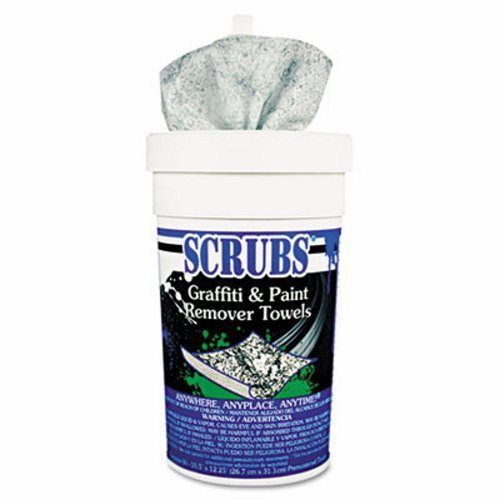 Scrubs Graffiti &amp; Paint Remover Towels, 6 Canisters (ITW90130CT)