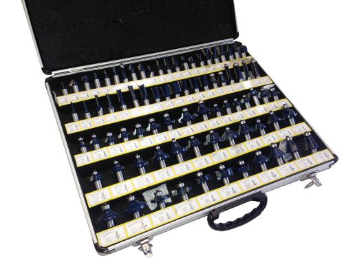 80pc 1/4&#039;&#039; shank tunston carbide router bit setessories 3 blade power tool acc for sale