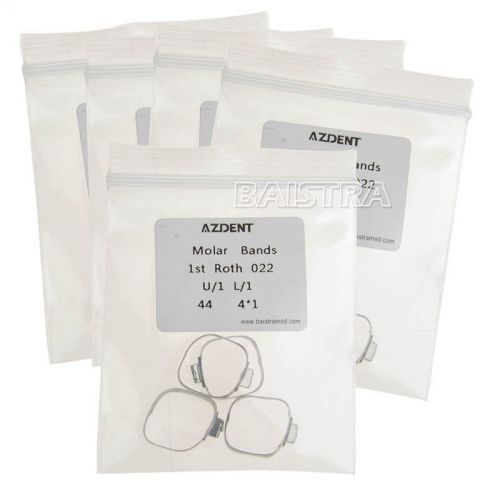 5 packs Dental orthodontic Roth buccal tube bands For first molar 0.022&#034;