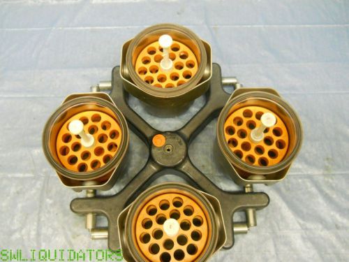 This is beckman centrifuge rotor 7-84 w x 4 swing buckets x 4 inserts (3) for sale