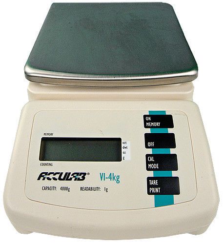 Acculab scale vi-4kg digital scale lab balance with power supply, 4000g for sale