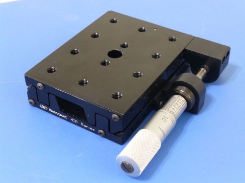 Newport 431 linear translation stage w/ vernier micrometer, 1&#034; range for sale