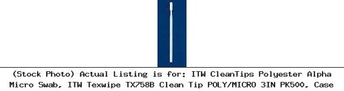 Itw cleantips polyester alpha micro swab, itw texwipe tx758b clean tip poly for sale