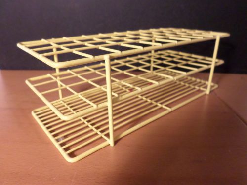 Bel-art yellow epoxy-coated wire 40-position 18-20mm test tube rack holder for sale
