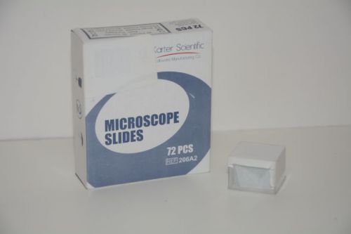 72 Blank Microscope Slides 100 Square Cover Glass Ground Edges 206A2
