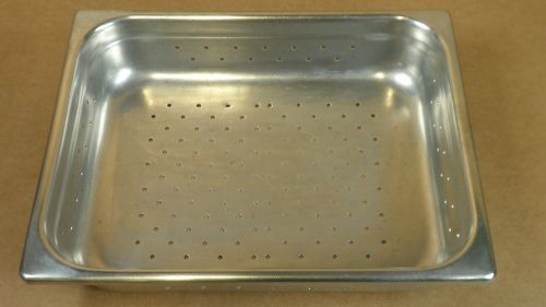 Stainless steel perforated sterilization tray pan 12&#034; x 10&#034; x 2&#034; (ref # 1) for sale