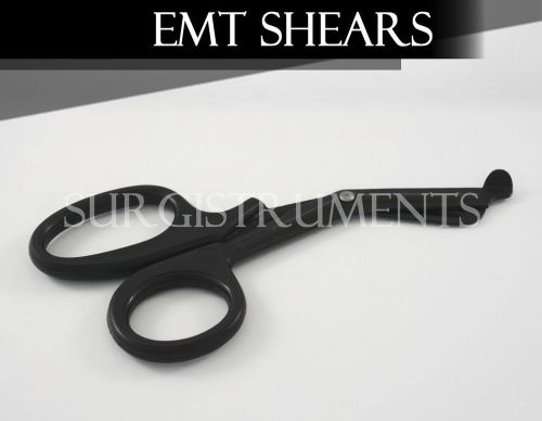 TACTICAL BLACK - EMT Shears (Scissors) Bandage Paramedic EMS Supplies 5.5&#034; 5.5
