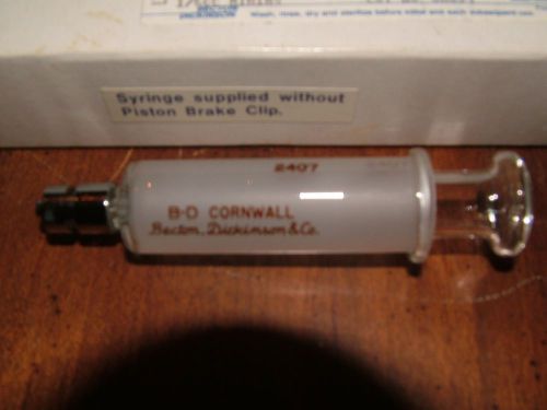 BD Cornwall Reusable 5 mL Glass Syringe with stainless steel luer lock #2192