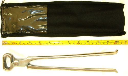 Premium half round hoof nipper, small 12&#034;, hand crafted, stn stl, farrier horse for sale