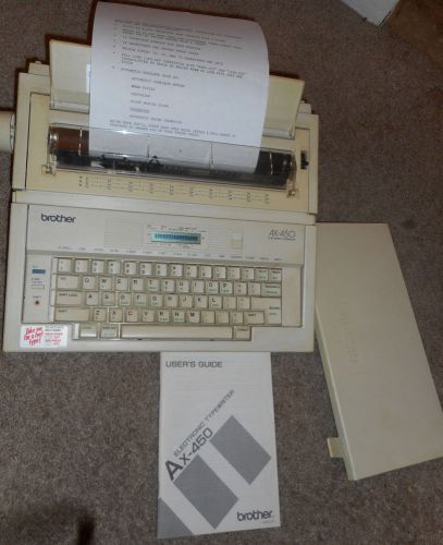 Brother Model AX-450 Word Processor Electronic Typewriter Perfect Cond, w Manual