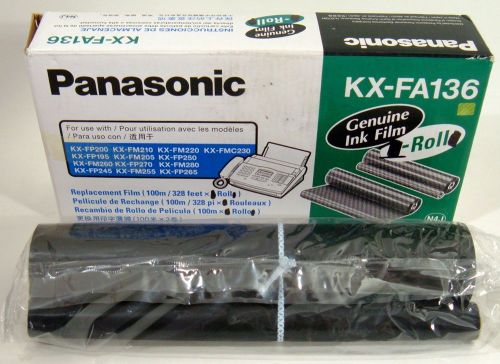 Genuine panasonic ink film kx-fa136 fax replacement cartridge -1 roll for sale