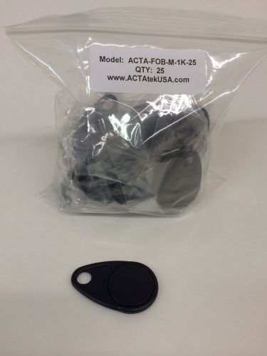 ACTAtek access control 25 pack of mifare black key fobs