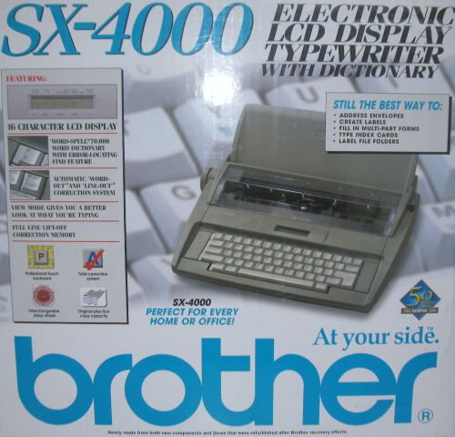 NEW IN BOX  Brother SX-4000 Electronic LCD Display Typewriter with Dictionary