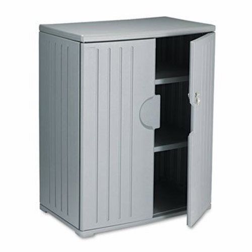 Iceberg OfficeWorks Resin Storage Cabinet, 36w x 22d x 46h, Charcoal (ICE92562)