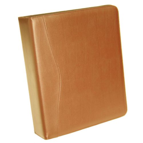 Royce leather 2&#034; &#034;d&#034; ring binder - tan for sale