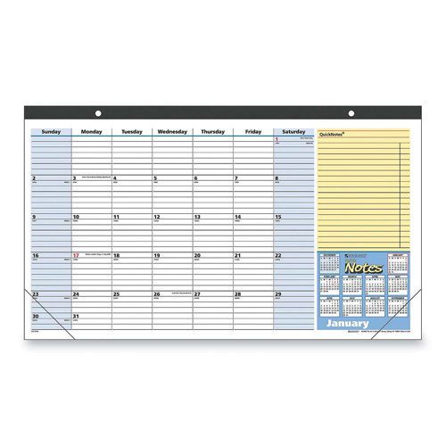 At-A-Glance Quick Note Desk/Wall Calendar, 13 Month, 17 3/4&#034;x10 7/8&#034;
