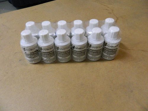 BRAND NEW UNIVERSAL ALL PURPOSE WHITE OUT CORRECTION FLUID 12-PACK 75401