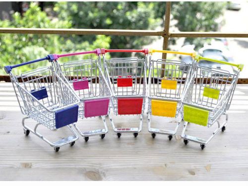Hpst mini supermarket handcart shopping cart desk phone holder storage organizer for sale