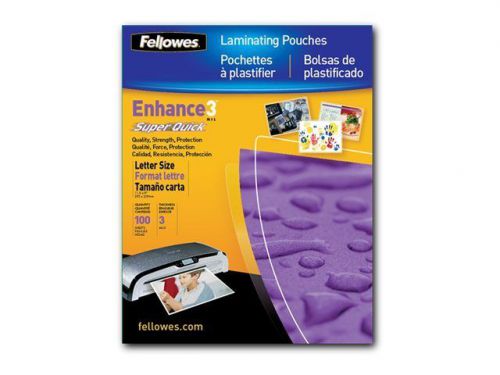 Fellowes Laminating Pouches Glossy SuperQuick - 3 mil 100-pack - glossy  5245801