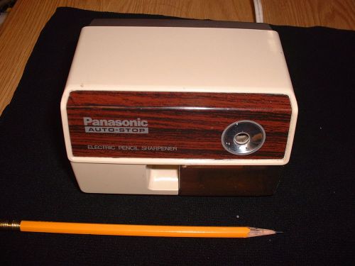 Vintage PANASONIC AUTO-STOP Electric Pencil Sharpener KP-110  Works Great!