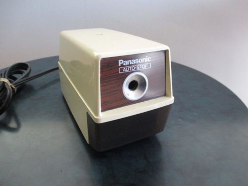 Panasonic auto-stop electric pencil sharpener model kp-100 beige super sharp for sale