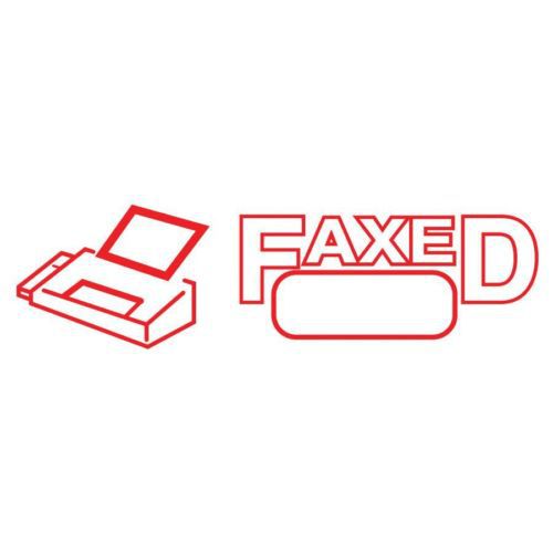 Cosco Shutter Stamp - Faxed Message Stamp - 0.50&#034; X 1.63&#034; - Red (035583)