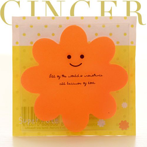 Cute Sun Fluorescent Pad With Cover Sticker Post It Memo Index Sticky Notes