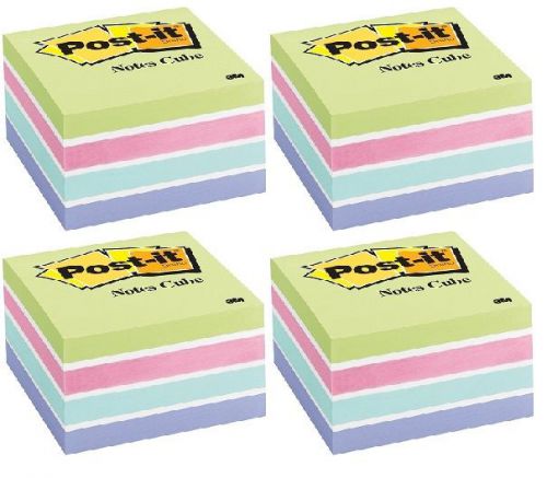 Post-it Notes Cube, 2.7/8 x 2.7/8-Inches, Asst, 4 Packs/400 1600 Sheets 2053-SP