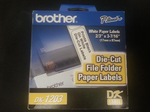 Brother P-touch White Paper Labels, DK-1203 Contains 300 labels