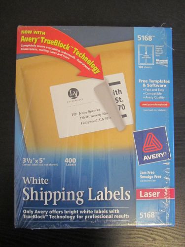 400 Labels Avery White Shipping Labels  3.5&#034; X 5&#034; – 5168 Free shipping