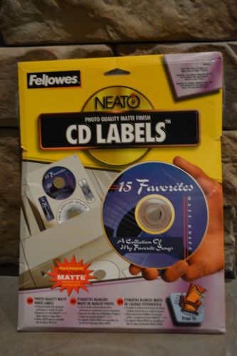Fellowes CD Labels Photo Quality Matte Finish 46 Matte/4 High Gloss/Inlays/Core