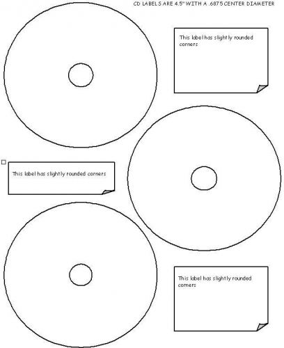 3 UP CD DVD BLANK WHITE  LABELS 3600 MEDIA LABELS 1200 SHEETS TOP QUALITY