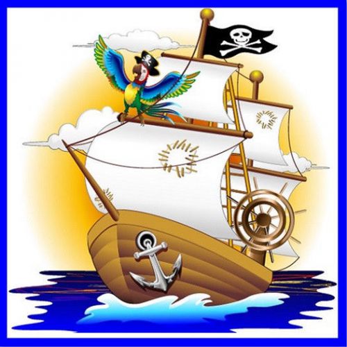 30 Custom Pirate Ship Art Personalized Address Labels
