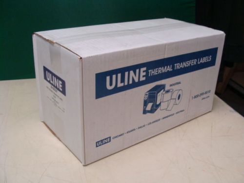 CASE OF 4 ULINE S-5037 4x6  THERMAL TRANSFER LABEL * 3&#034; CORE 1000 per Roll