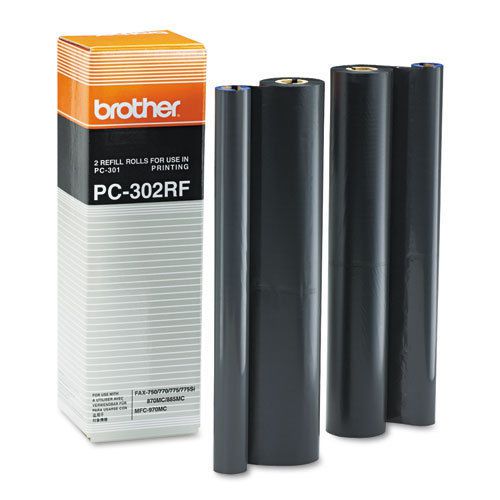 12 Brother PC302RF Thermal Ribbon Refill Rolls - BRTPC302RF