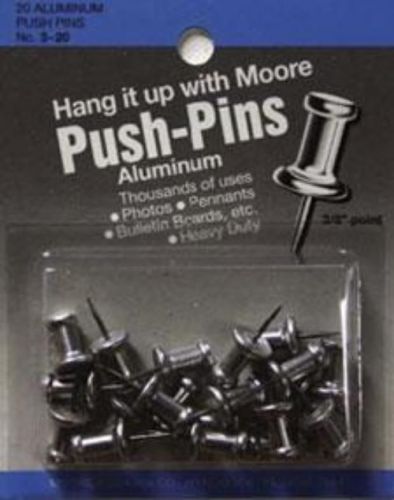 Moore Push Pin Aluminum Head 3/8&#039;&#039;pt. 20 Count