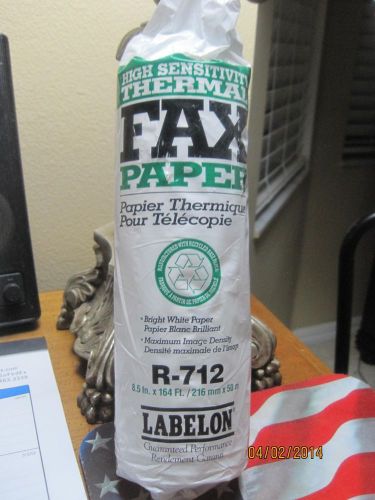 NEW Labelon  R-712 Thermal Fax Paper High Sensitivity Thermal 8.5 X 164 Feet