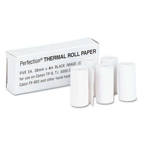 PM Company Thermal Calculator Rolls, 1-1/2 x 14 ft, White, 8 Packs of 5
