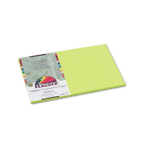 Pacon Corporation Peacock Sulphite Construction Paper, 12 x 18 Hot Lime Set of 4