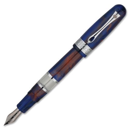 Monteverde Napa Fountain Pen - Stub Pen Point Type - Blue Barrel - 1 Each