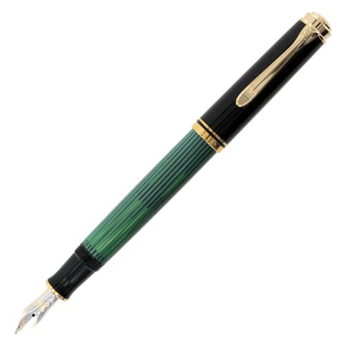 Pelikan m400 fountain pen black/green medium for sale