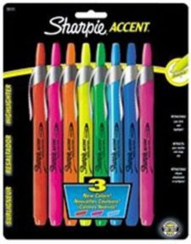 Sanford sharpie accent retractable pen style 8 count assorted colors for sale