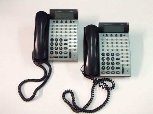 Lot of 2 Nec DTP-32D-1G (BK) Business system phone w/ Handset