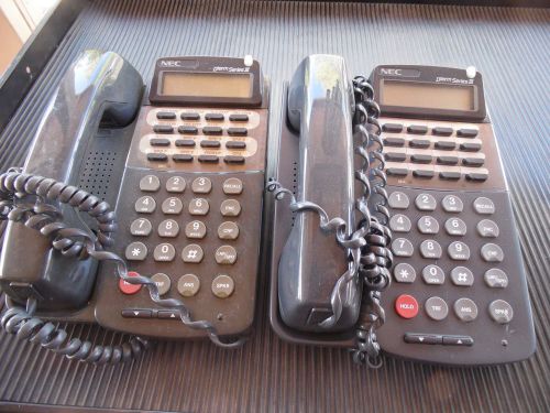 NEC Dterm Series III ETJ-16DC-1BK Used Office Phones w/Handsets -Lot of 22