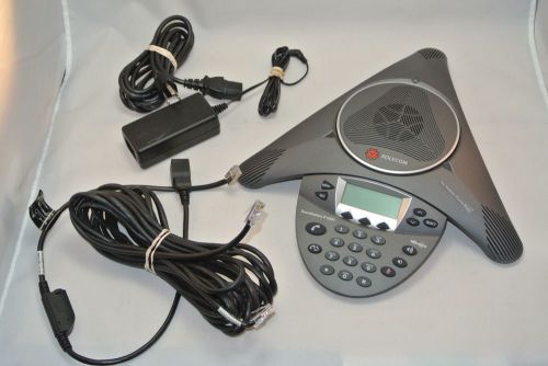 Polycom SoundStation IP 6000 Conference Phone System w Power Cord/Network Cable