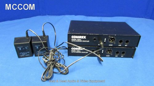 Comrex TCB-2 Auto-Answer Coupler Qty 2 w/ 2 power supply  AS IS