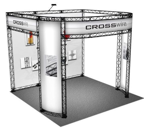 Crosswire 10x10 portable banner stand exhibit booth display pop up graphic for sale
