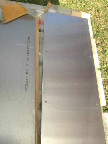 Lot 2 Commerical Brushed Stainless Steel  Door Kick Plates 8 X 24