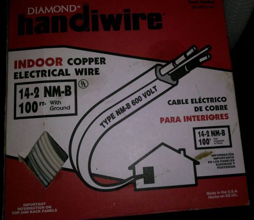 DIAMOND HANDIWIRE,COPPER ELECTRICAL WIRE 14-2 NM-B 80&#039; WITH GROUND-FREE SHIPPING